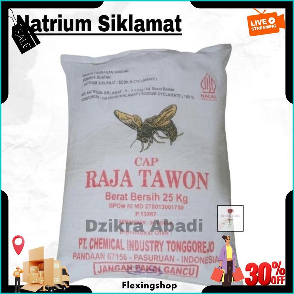 

Sodium Siklamat Natrium Siklamat Pemanis Buatan Raja Tawon 100 Gr Terlaris