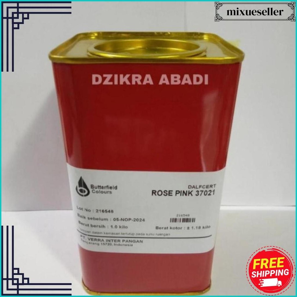 Pewarna Makanan Bubuk Rose Pink Merah Muda 500 Gr Original Produk