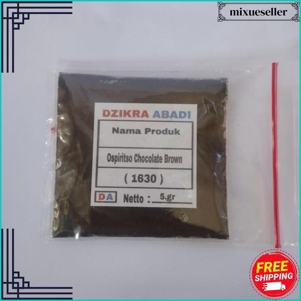 

Pewarna Minyak Coklat Ospiritso Chocolate Brown ( 1630 ) 5 Gr Siap Kirim