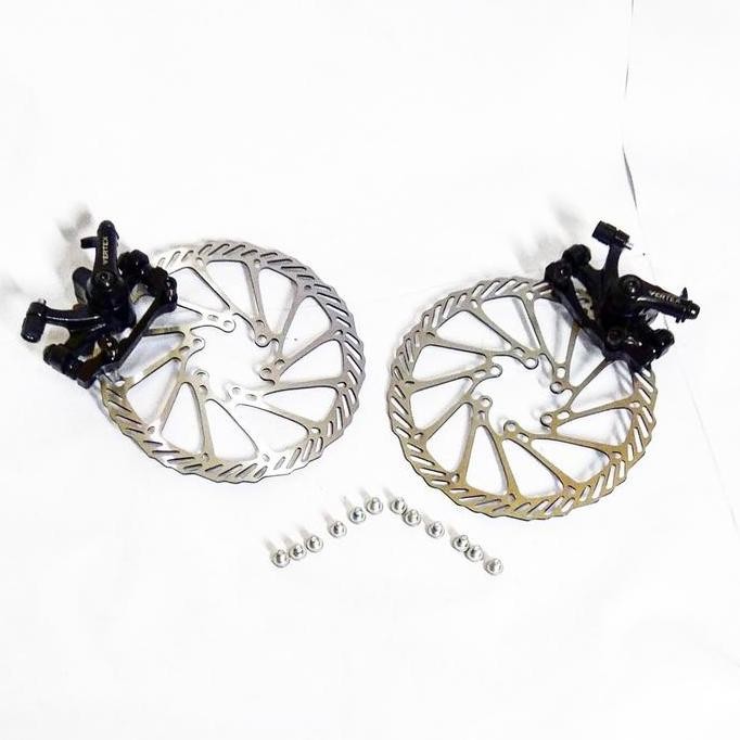 Promo 1 set rem sepeda cakram discbrake depan belakang mtb lipat Minion seli COD