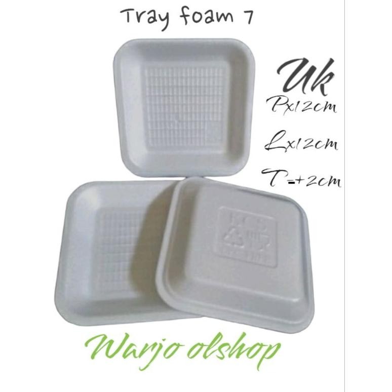Bf888S Styrofoam Uk 07 ,Foam Tray Makanan..Uk 7 1Bal Isi 250 Cocok Untuk Buah Buahan ,Ikan Asin , Da