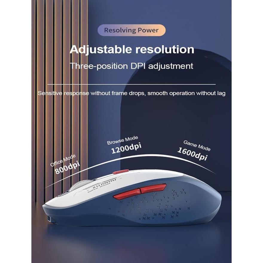 MOUSE GAMING M6 - Mouse Gaming Wireless Bluetooth - Charging Type C