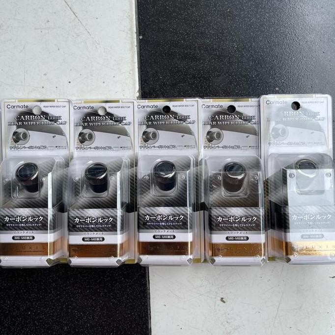 TERMURAH - Carmate Japan Rear Wiper Bolt Cap / Wiper Delete CARBON