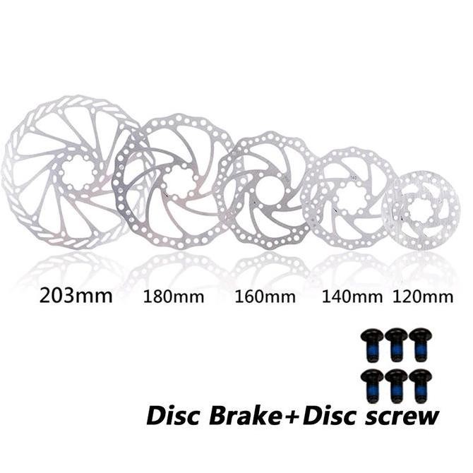 Promo Cakram Rem Sepeda MTB Road Bike Disc Brake Rotor Stainless Steel 120-203mm 6 Bolts COD