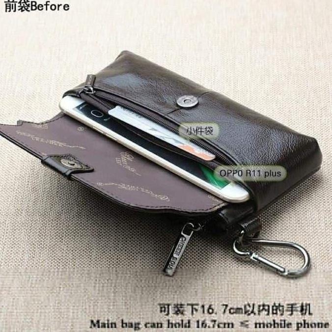Dompet Pria Terbaru Sarung Hp Pinggang Pria Dompet Kulit Asli Hp Pria Dompet Hp Horizontal