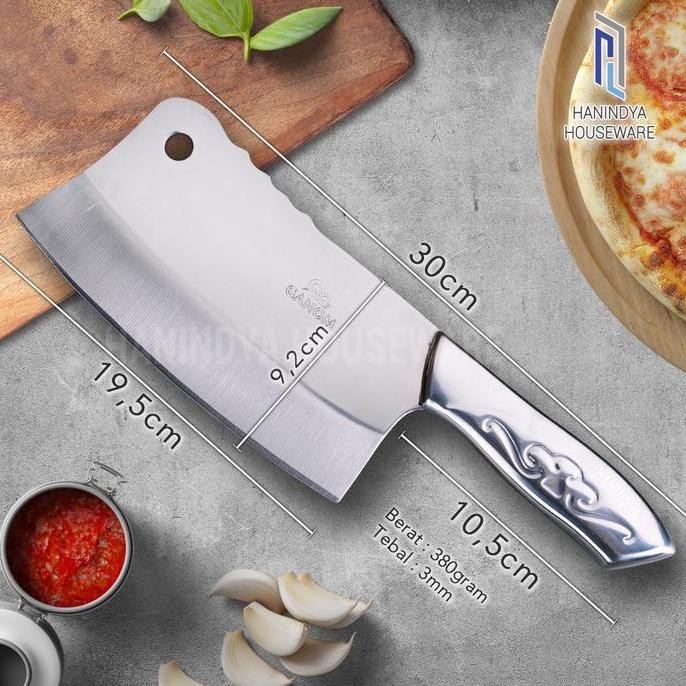 Cleaver knife Pisau Dapur Stainless Steel B018 LUJI GANOM CO