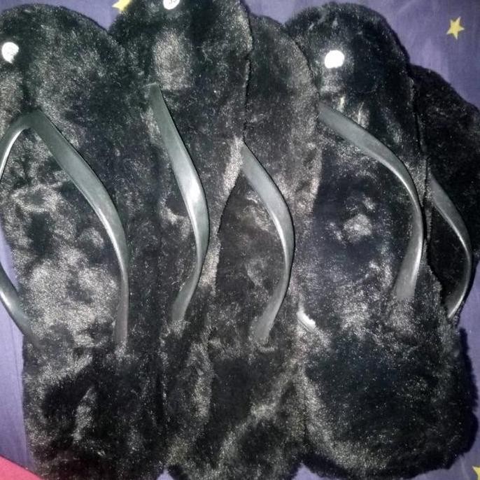 DB22>> Sandal Korea Jepit Bulu Empuk Ringan Sendal Rumah Santai Pria Wanita