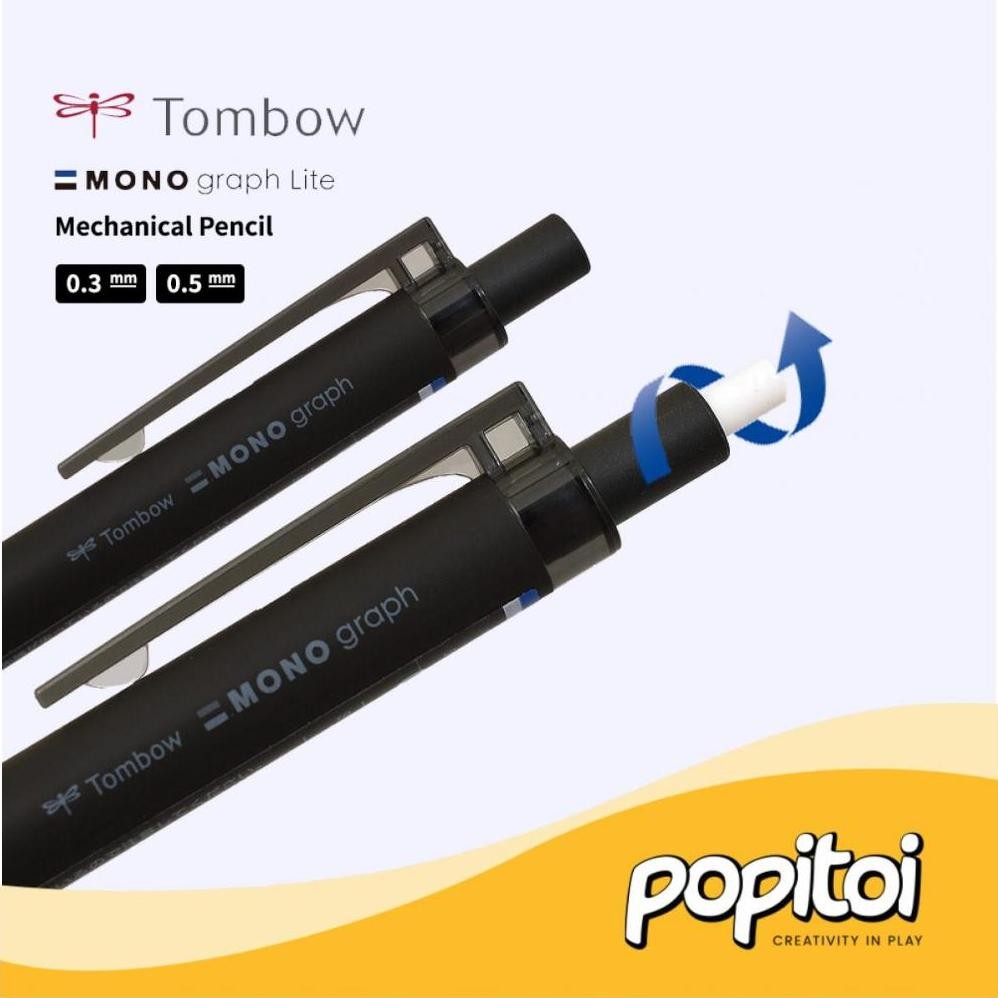 

Ready_Stock_Cod Tombow Mono Graph Lite Mechanical Pencil Pensil Mekanik 0.3 0.5 Mm Gk-61