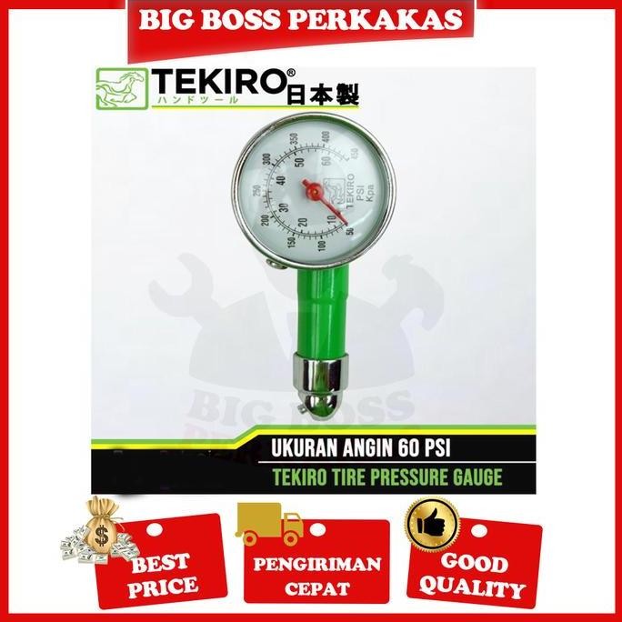 TEKIRO pengukur tekanan angin ban 60 psi / tire pressure gauge dial