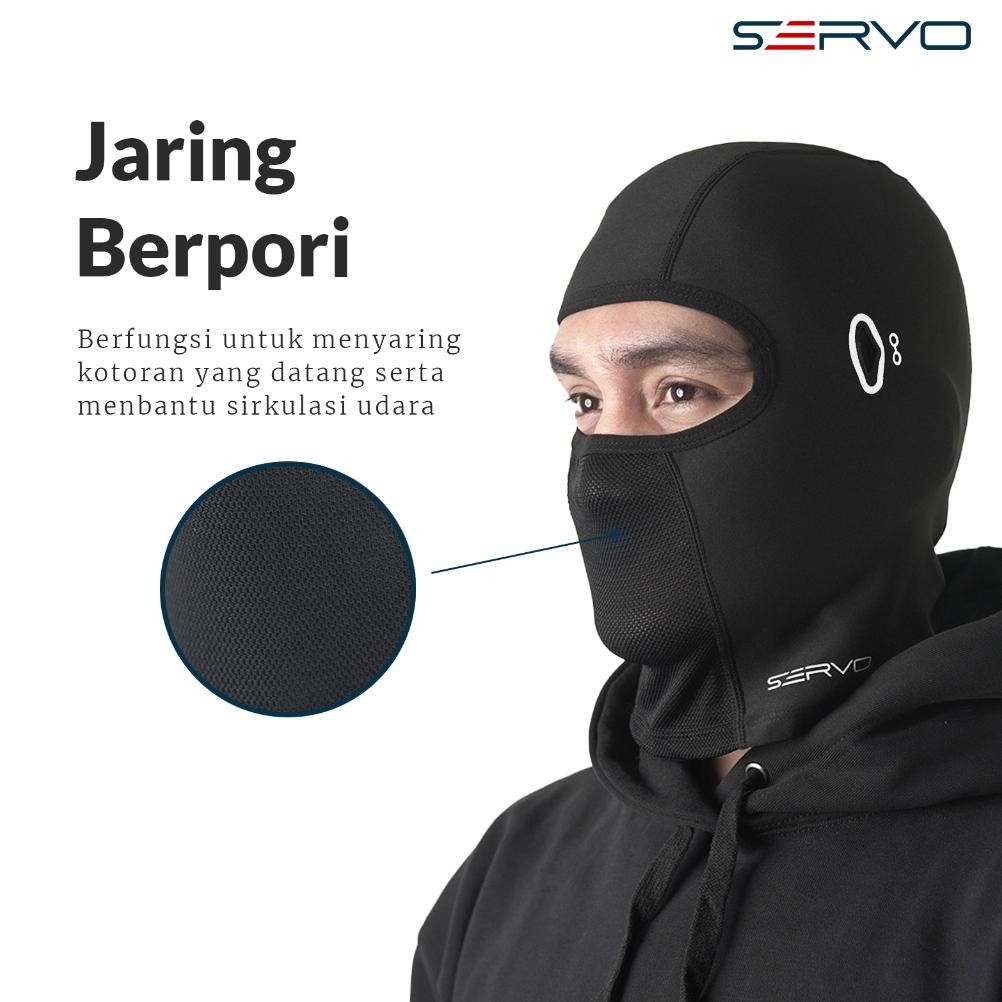 Ready_Stock_Cod Servo Road - Balaclava Short 01 Masker Wajah Pengendara Motor Slayer Kepala Sepeda M