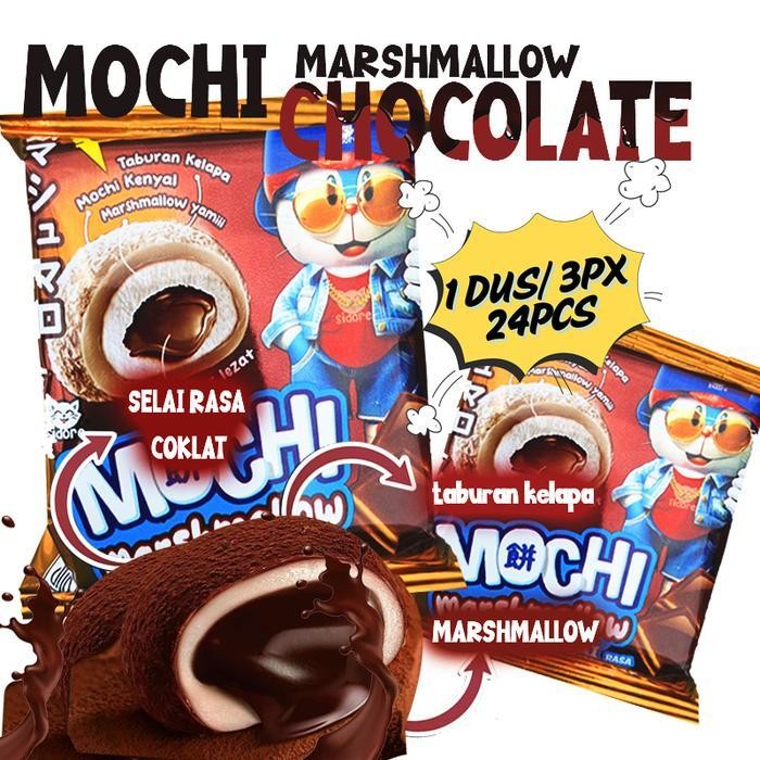

Mochi Marshmellow Sidore ( 24Pcs Dan 48Pcs) 3Lapisan Khas Jepang Cemilan Anak Snack Moci Kenyak Lembut Enak Rasa Coklat Taro Kacang Merah Makanan Viral Mochi Viral