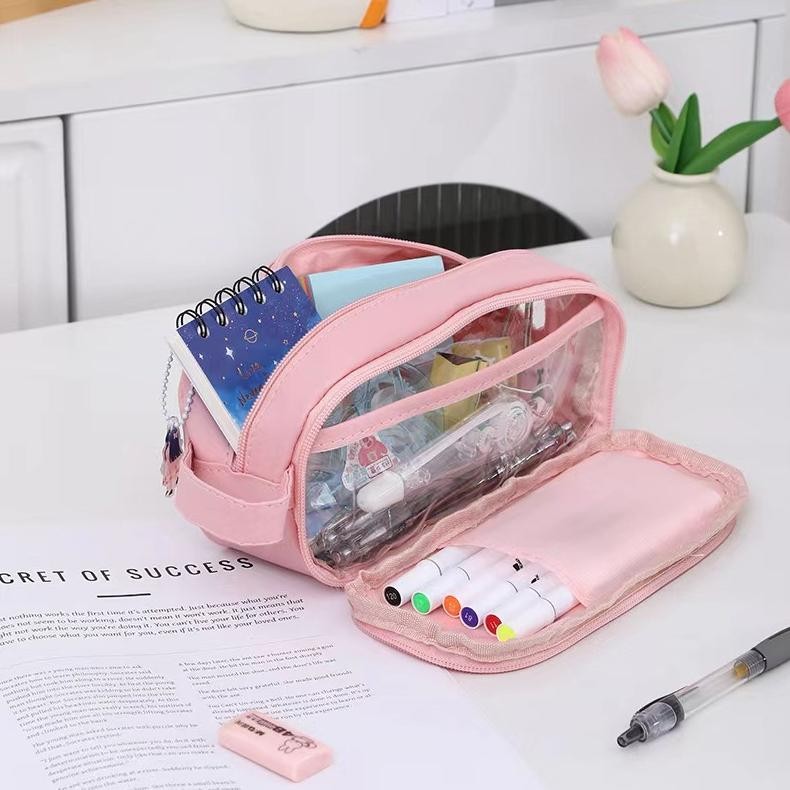 

Kuke Eeghrerr Pencil Cases Large Capacity Pencil Bag Tas Pena Tempat Kotak Pensil Aesthetic An-6