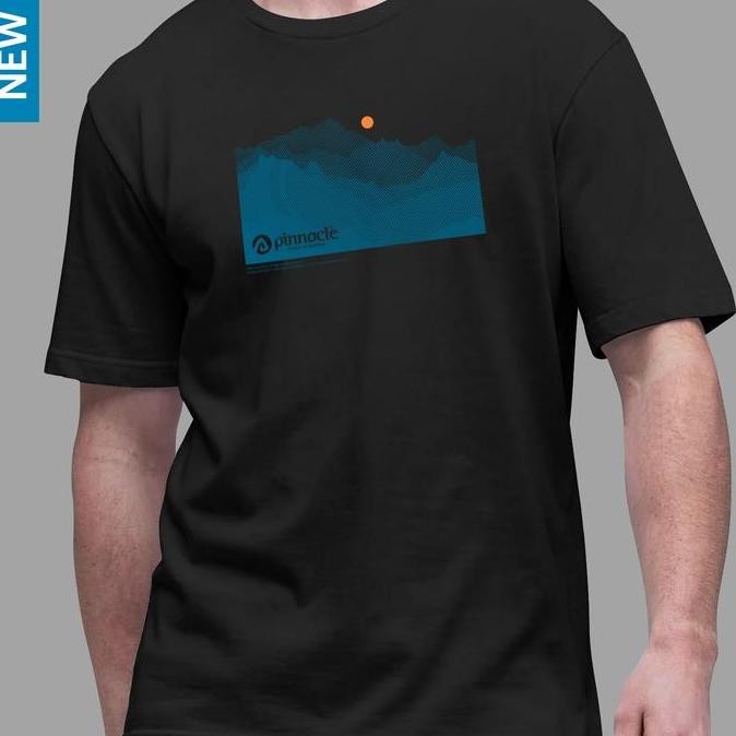 NEW - Pinnacle Pro Official T-Shirt Mountain Raster - Black