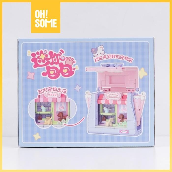 OhSome  Wekki Building Block Mainan Rakit Brick Blok Susun 3D DIY Cute Disney Bag Series / Balok Sus