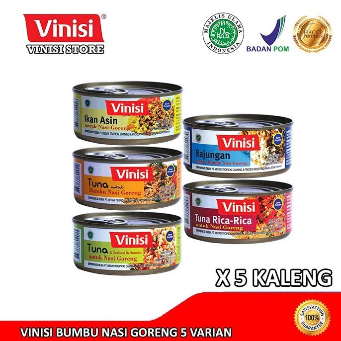 

READY STOK Paket 5 Kaleng Vinisi Bumbu Nasi Goreng 5 Varian Siap kirim