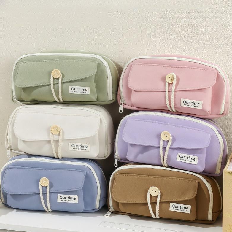 

Promo..!!! [Cod] Pencil Cases Large Kawaii Pencil Cases Flip Pencil Bag Pouch Office Student Stationery Organizer School Supplies Ir-38