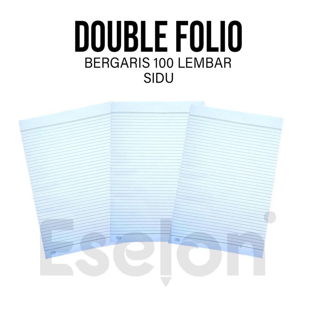 

Bisa Cod Kertas Double Folio Bergaris 100 Sinar Dunia / 1 Pak Rolling Folio Jy-6