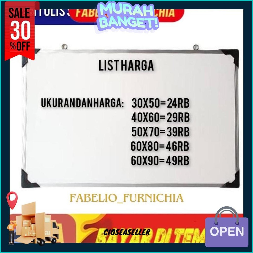 

Papan Tulis 60X90Cm Spidol Dan Kapur Whiteboard / Blackboard Ukuran 60X90 Terlaris