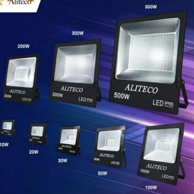 TERBARU - Cap Lampu Led ALITECO/ semny flood light 10 20 30 50 100 200 300 500 w ip66