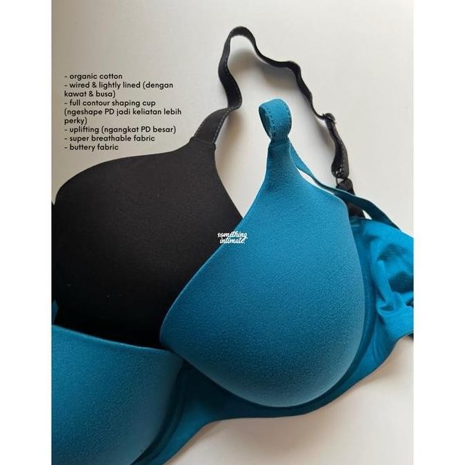COD [SIZE 30D - 40E] Bras n Things Full Cup Uplift Contour Organic Cotton Seamless Bra / Busa Tipis 