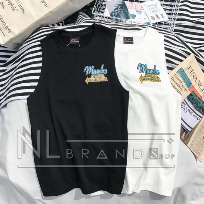 BEBAS ONGKIR - Singlet lekbong pria motif shirt korea muscle tees gym pria wanita