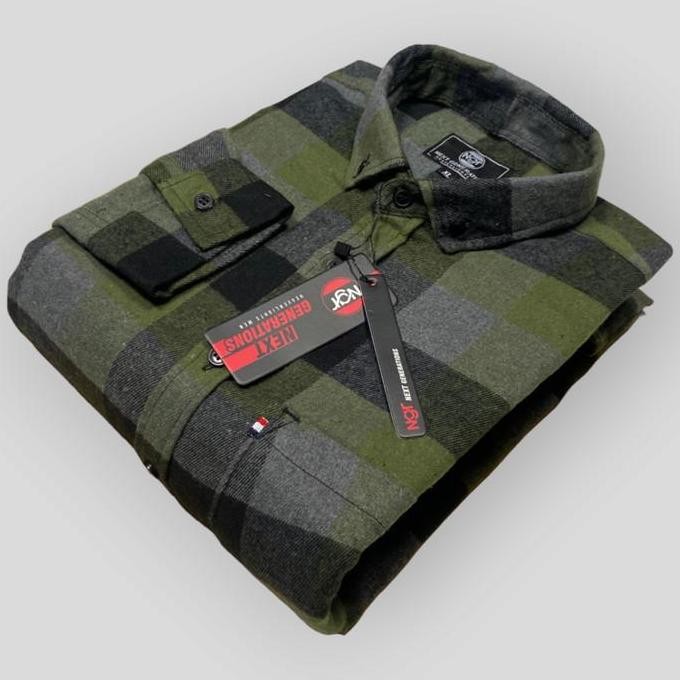 kemeja flanel lengan panjang/hurley