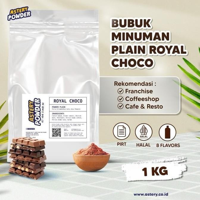 

Astery Powder - 1 KG Royal Choco Powder Plain / Royal Choco Powder Plain / Bubuk Royal Choco Minuman / Bubuk Minuman KAR