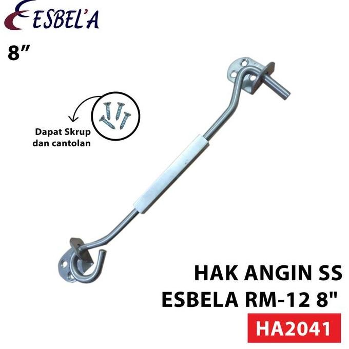 Hak Angin Stainless Steel Esbela Kotak 8"