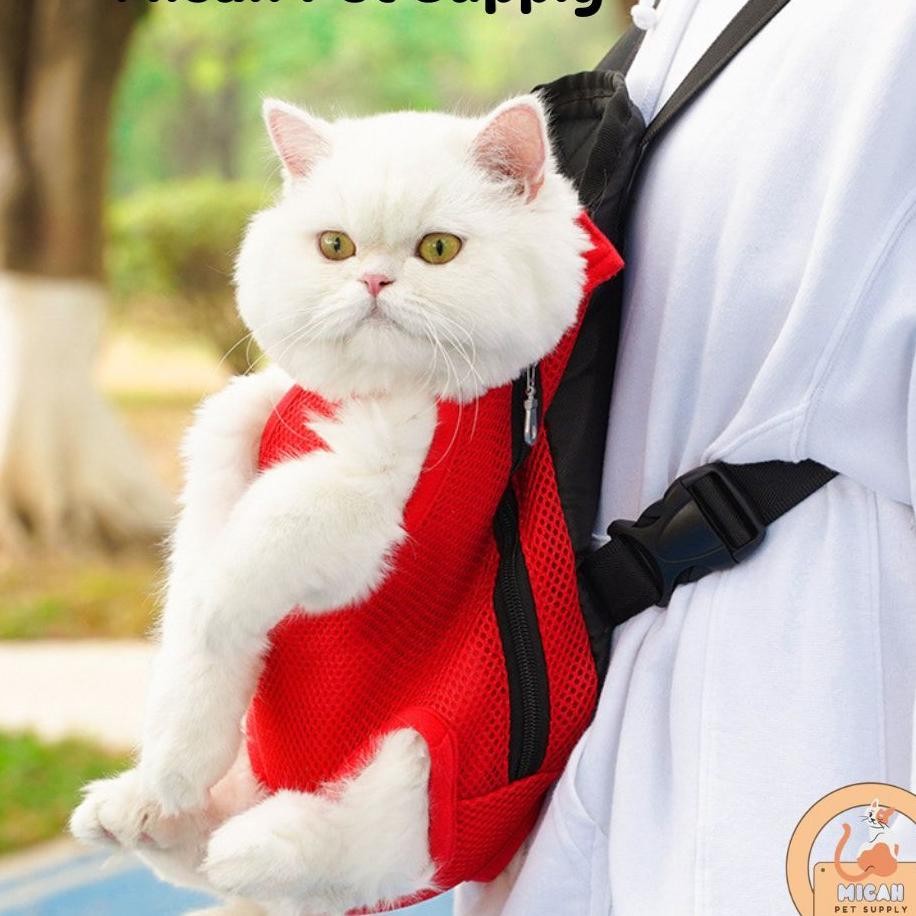 Tas Kucing Gendong Depan Tas Gendong Bawa Kucing Anjing Pet Carier Tas Ransel Depan Tas Kucing Gendo