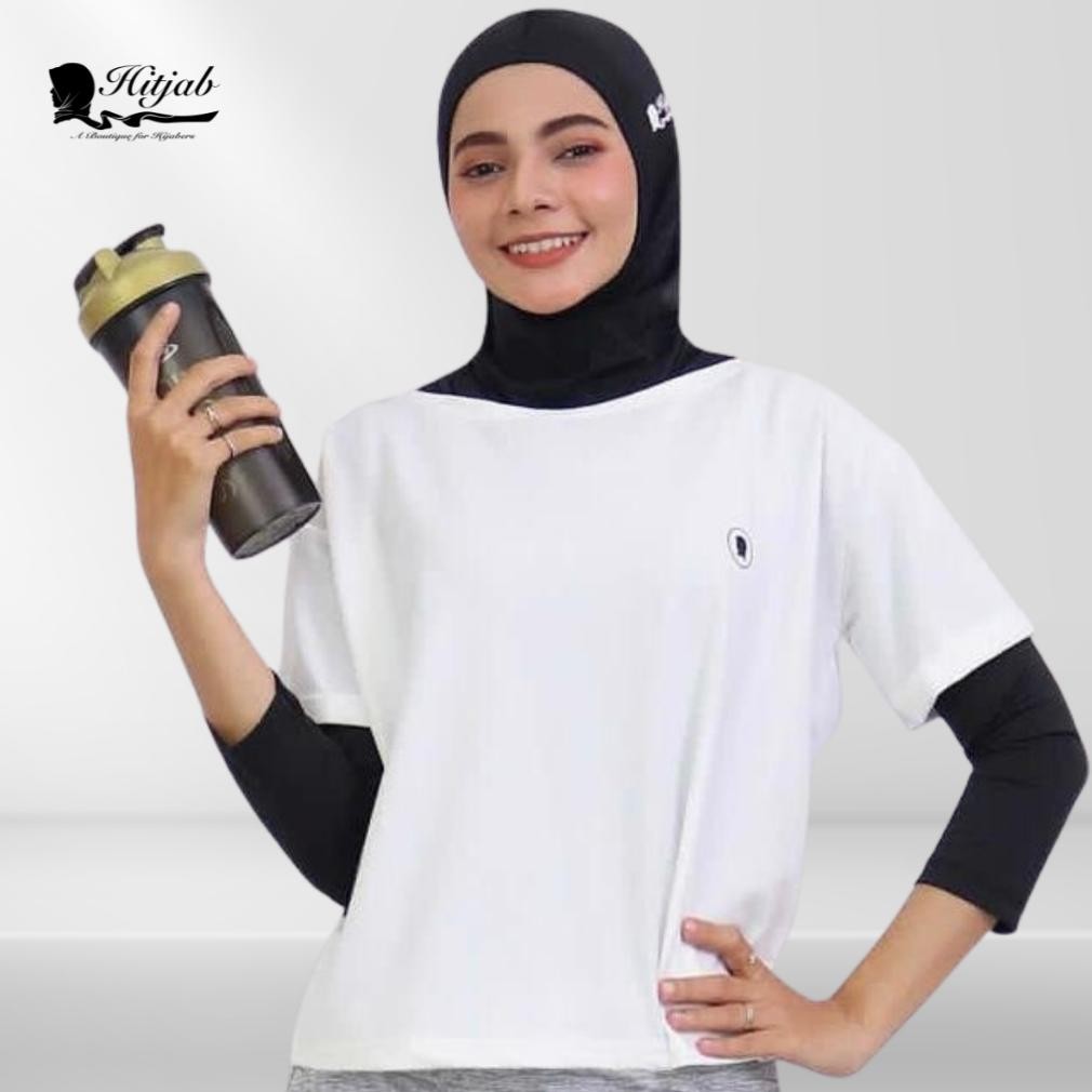 Cod Hitjab - Crop Top Atasan Olahraga Wanita Bersepeda Yoga Gym Fitness Padel 0005 Aa-68