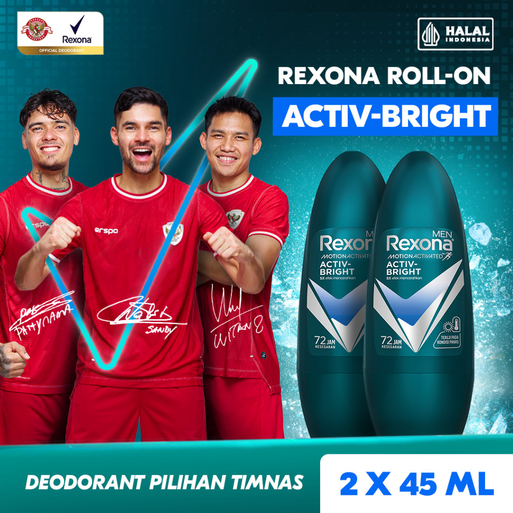 Rexona Men Roll On Activ-Bright45 Ml - Twin Pack