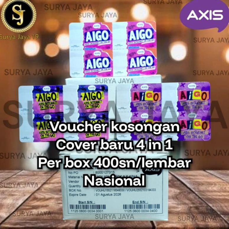 Voucher Kosong Axis 1 Box