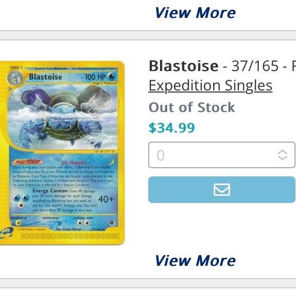 Kartu Pokemon TCG EN WOTC Expedition Blastoise R Non-Holo English Rare Original