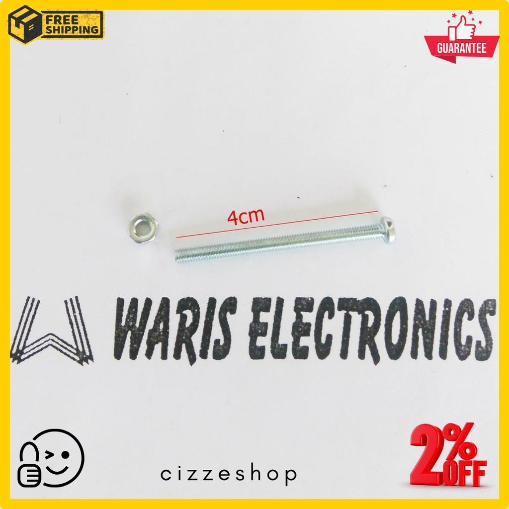 Diskon Kemerdekaan Baut 3Mm Panjang 4Cm Plus Mur 10 Set