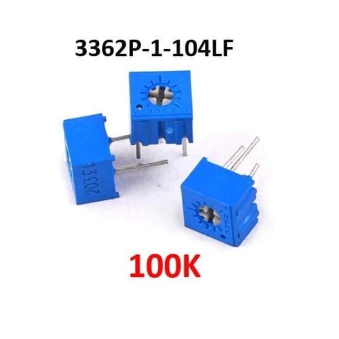 3362P 100K Trimpot Variabel Resistor Presisi 3362 P 104 100K Ohm Allshop
