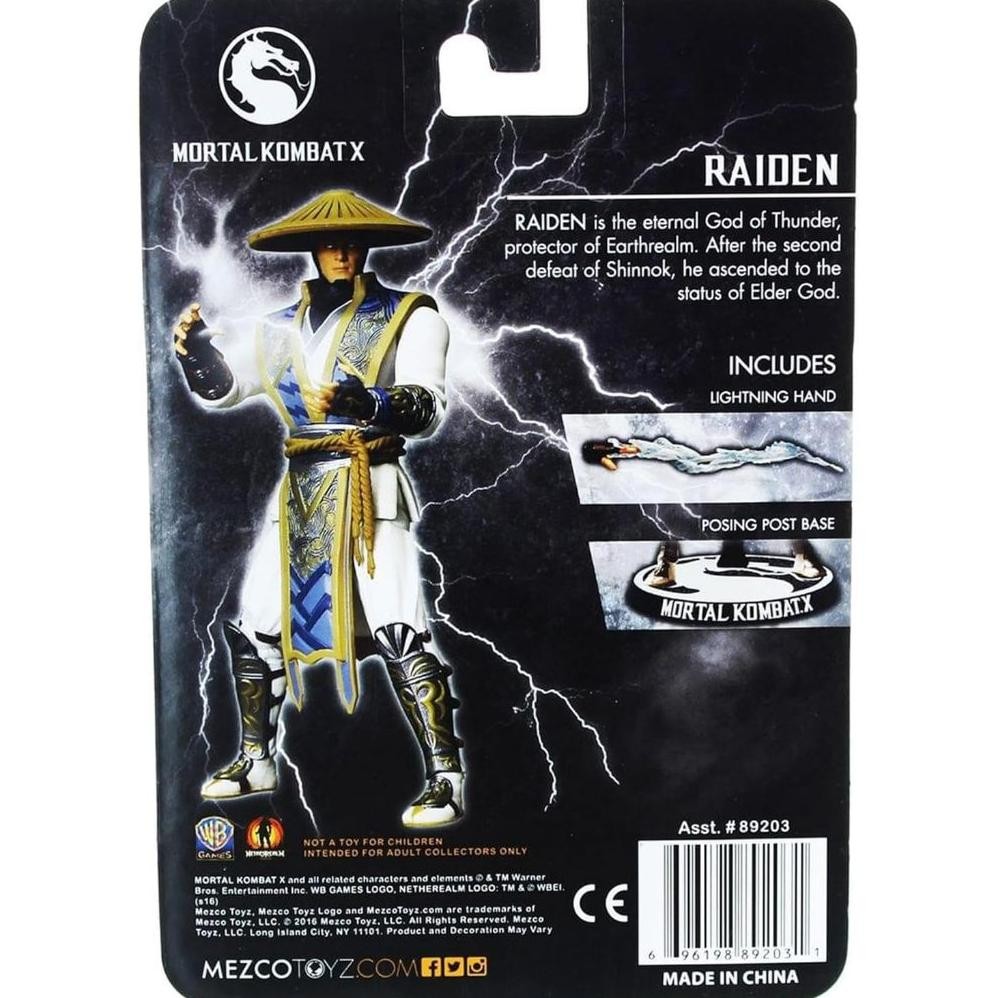 Mezco Mortal Kombat X Raiden Actionfigur, 10,2 Cm Original Produk