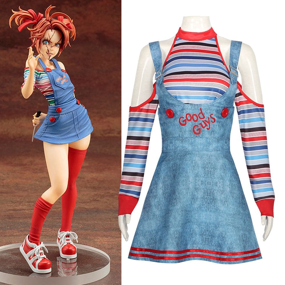 Ghost Baby Soul Chucky Chucky the Evil Doll cos Scary Doll Overalls cosplay Halloween Costume