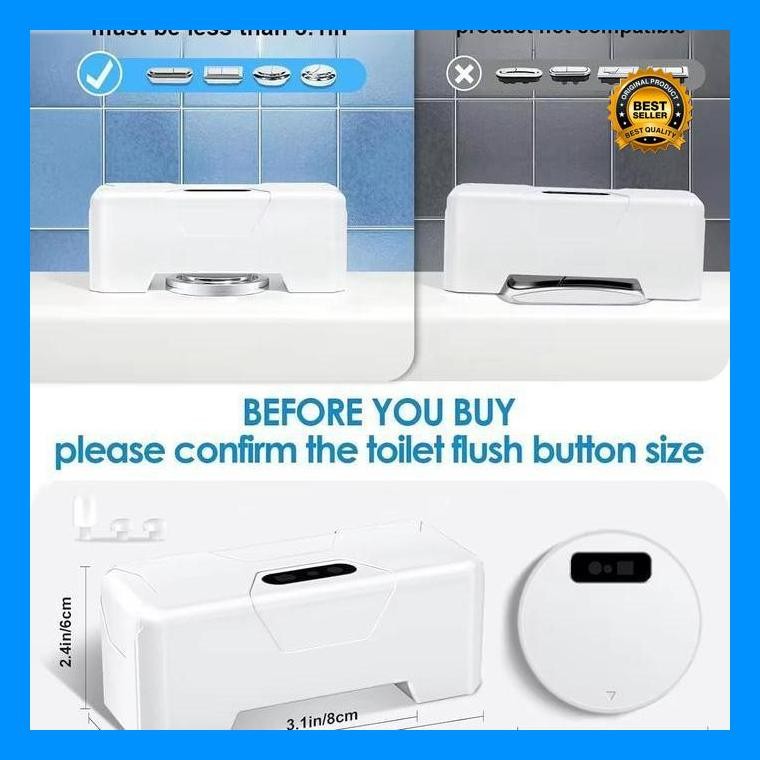 (Promo) Flush Smart Sensor Toilet / Automatik Butang Indukti Toilet Flush Toilet Flush External Infr