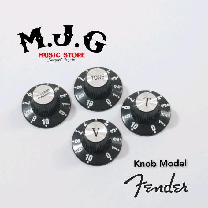 knob tutup potensio gitar or bass model hat or topi seperti fender