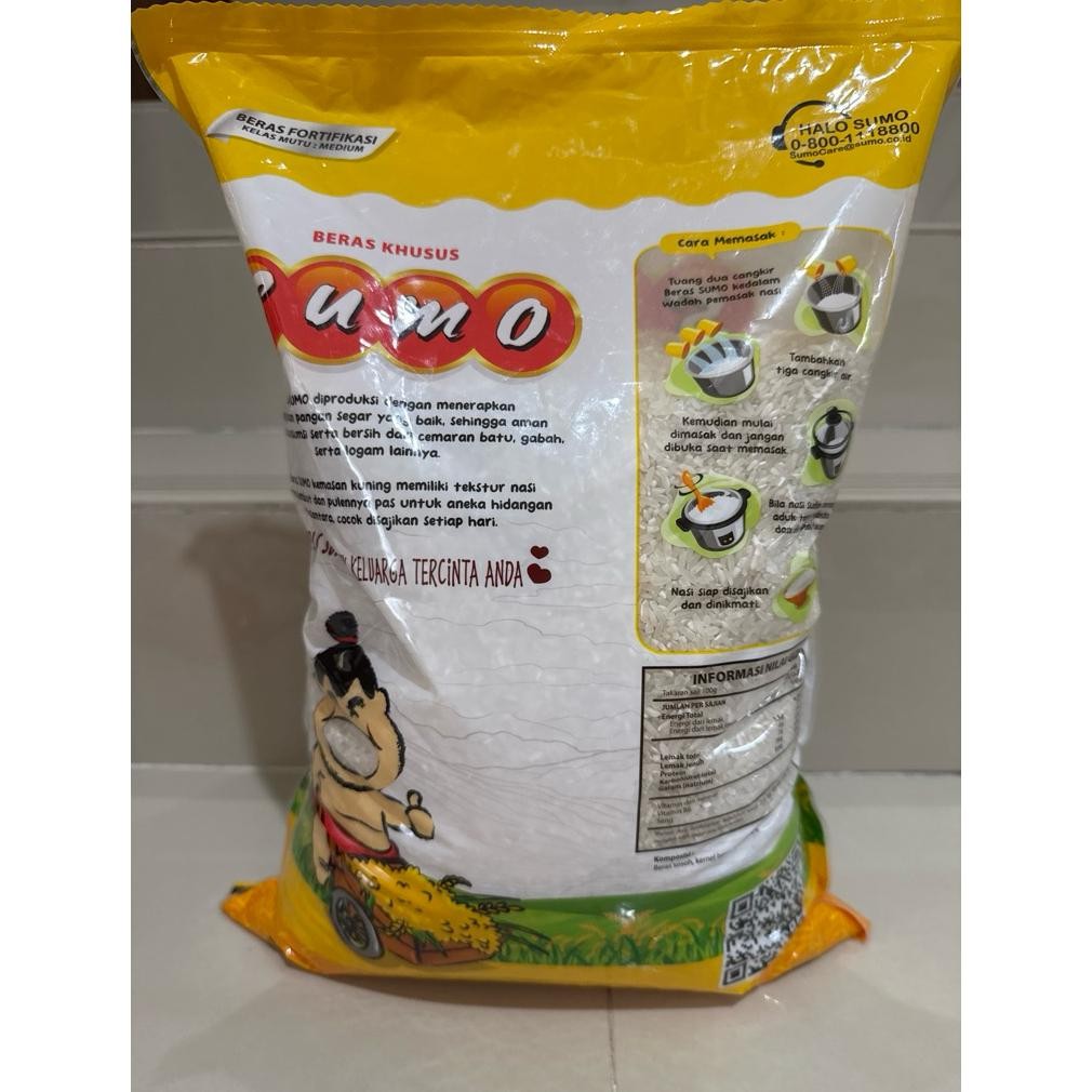 

Beras Sumo Merah Kuning 5Kg Pulen Tanpa Cuci