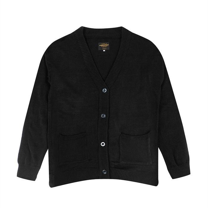 Jaket Pria - Eternalworks Black Knitwear Cardigan - Cardigan Rajut