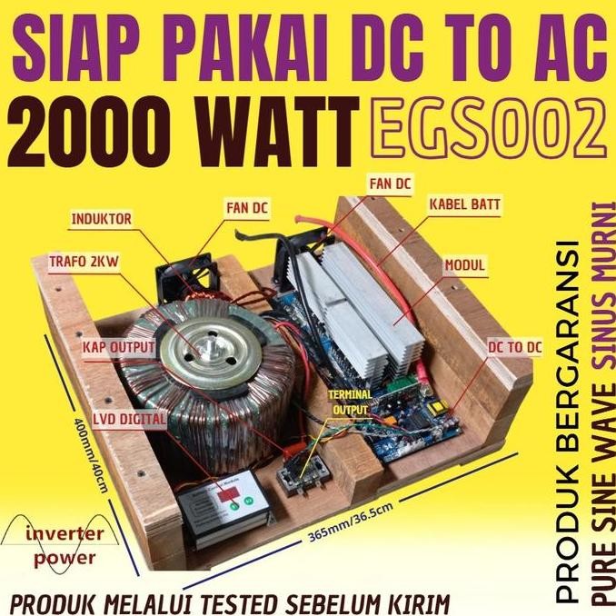 PAKET INVERTER LF EGS002 INVERTER 2.000W 24V ORIGINAL DAN TERPERCAYA