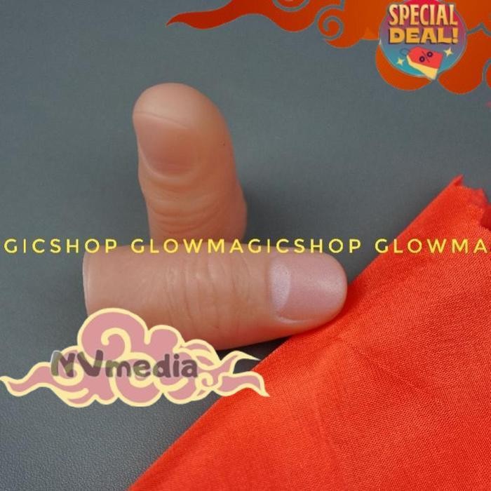 New Stock Alat Sulap Thumb Tip Thumbtip Alat Sulap Jempol Jari Palsu Menghilangkan Rokok Kain
