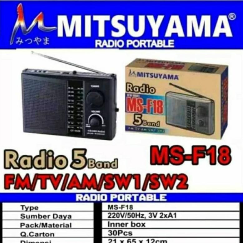 Radio MITSUYAMA F-18 Radio international international jadul f18
