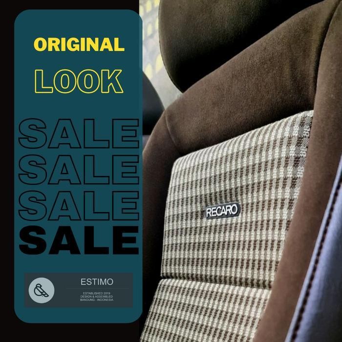 NZS Kain Jok Mobil Tartan coklat muda