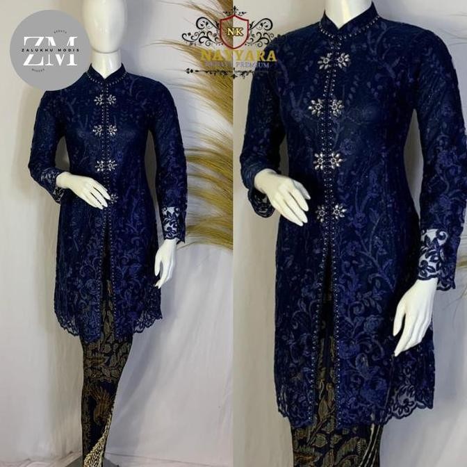 Setelan Kebaya Tunik Tulle Payet Premium / Kebaya Tunik Busui