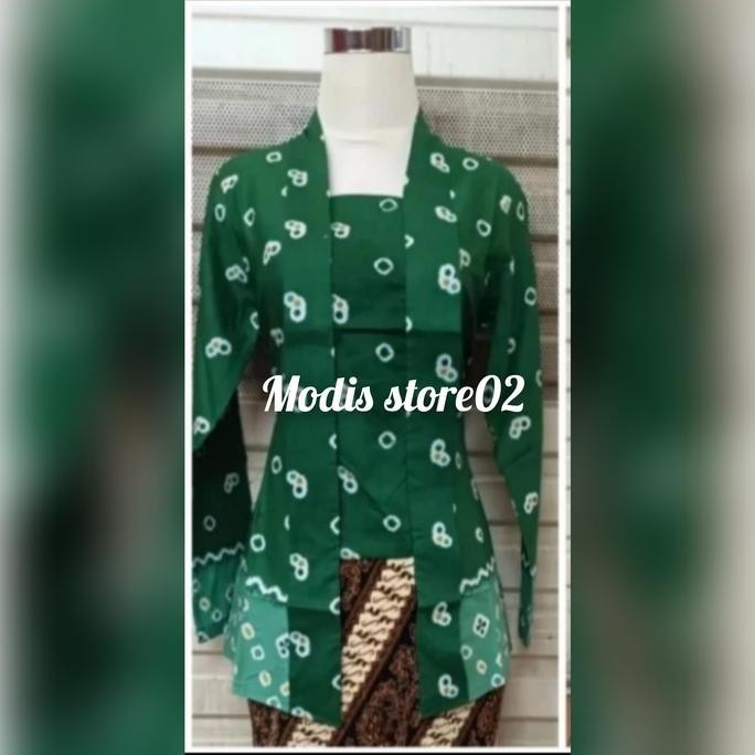 Atasan Kebaya Jumputan Kutubaru Seragaman Kerja/Kantor