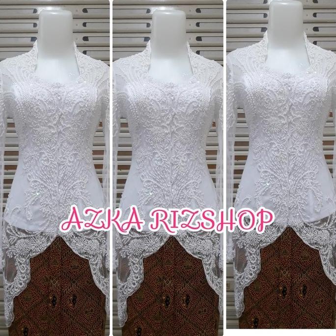 Atasan Kebaya Akad Putih Modern