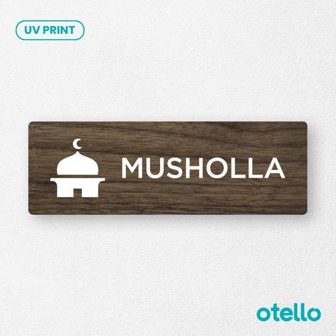 

TERLARIS - Musholla Sign Board Kayu Print UV Papan Wooden Nama Ruangan Label Tag