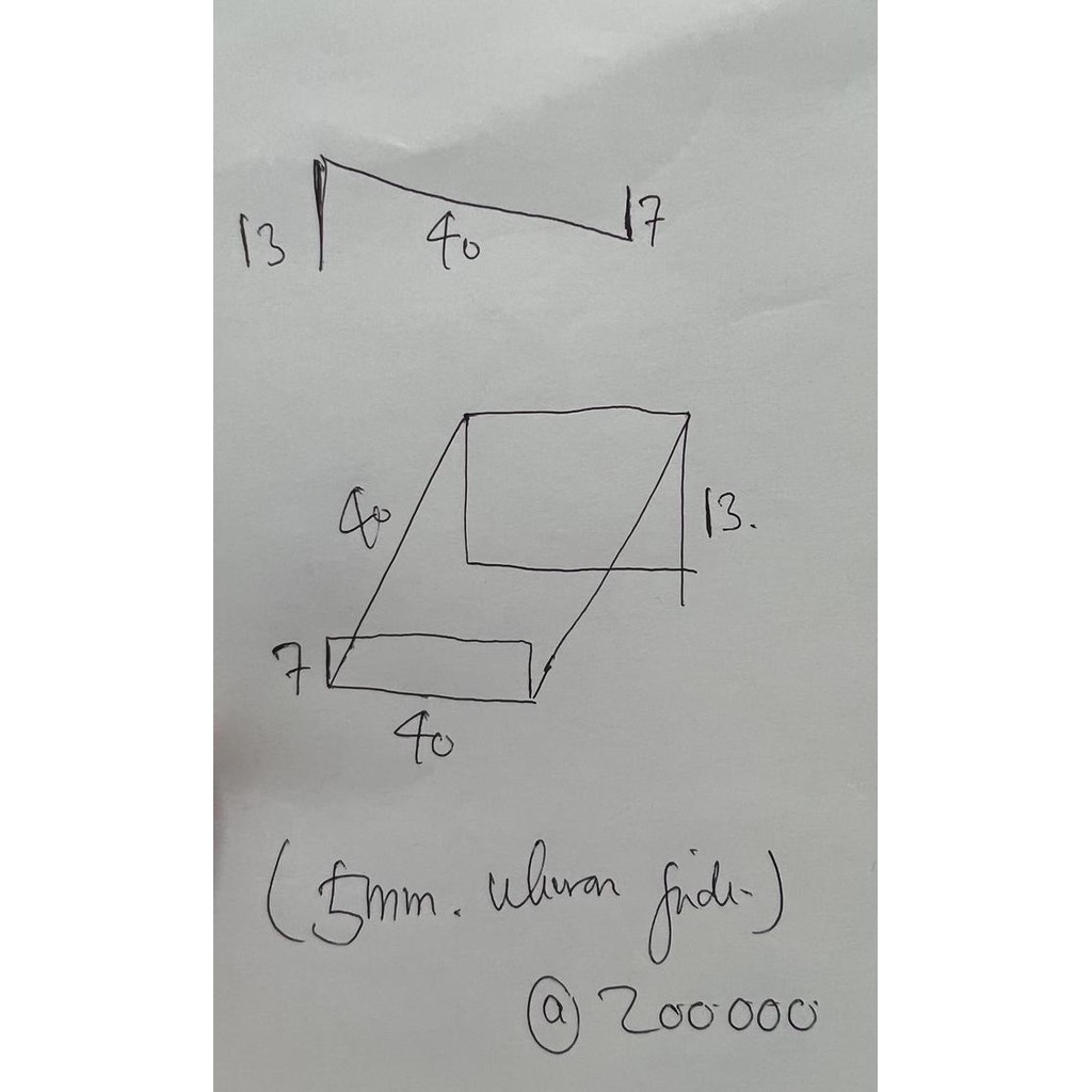 

PROMO - Acrylic mm bening display buku/tatakan buku 40x40x+7 cm